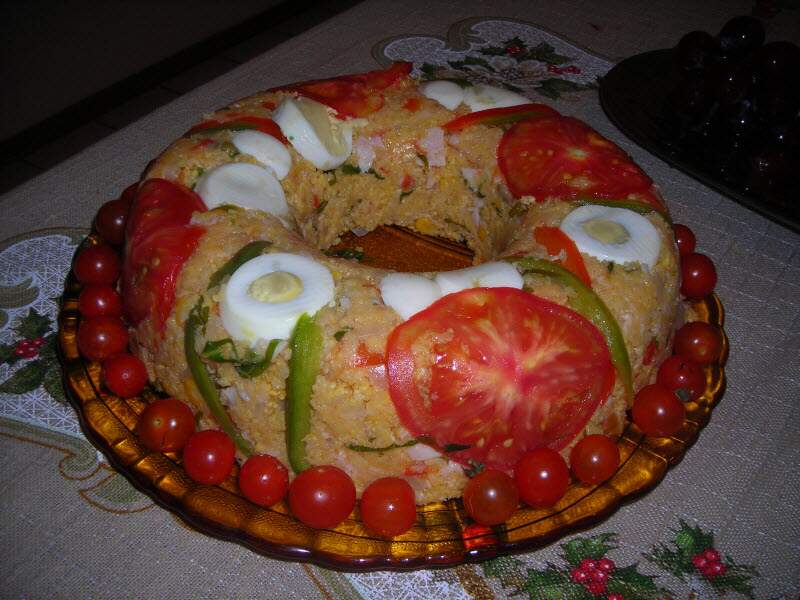 Cuscuz com peito de peru