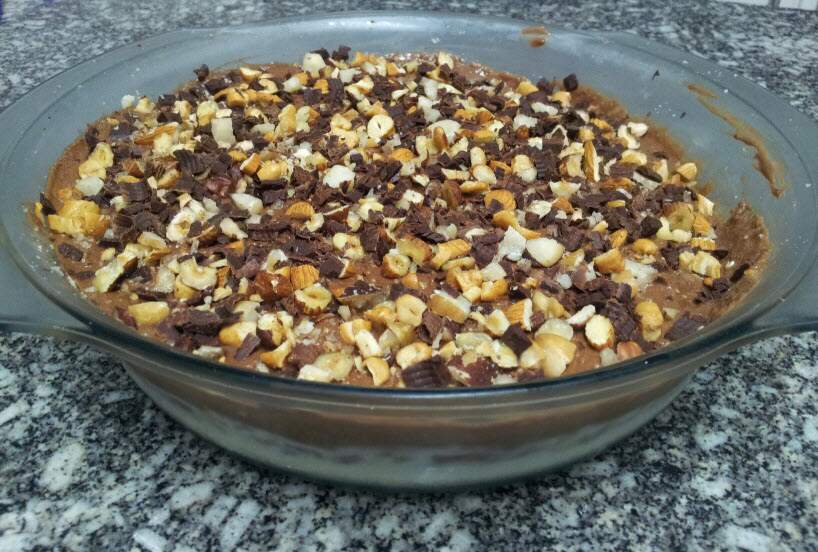 Pavê de chocolate e castanhas com limão