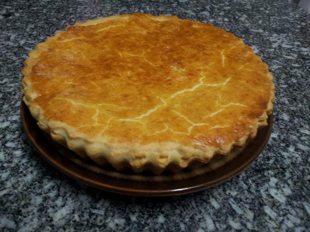 Torta de frango com palmito de massa semi-podre