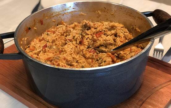 galinhada com arroz fácil