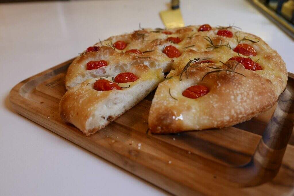 Focaccia - opção de entrada para a Ceia de Natal