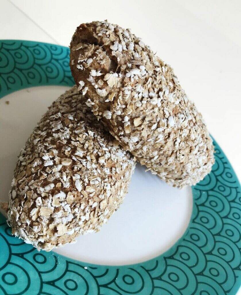 Pão integral com aveia em flocos