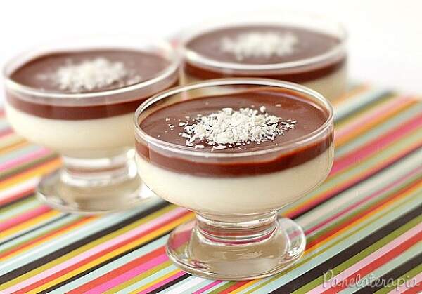 Receita de mousse de coco com chocolate