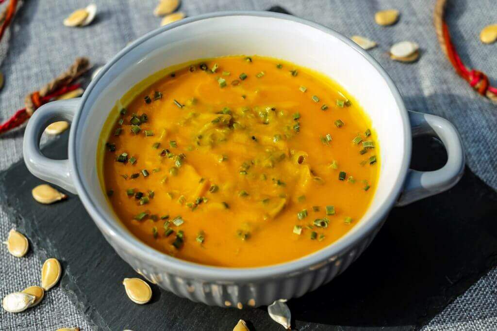 Receita de caldo de abóbora