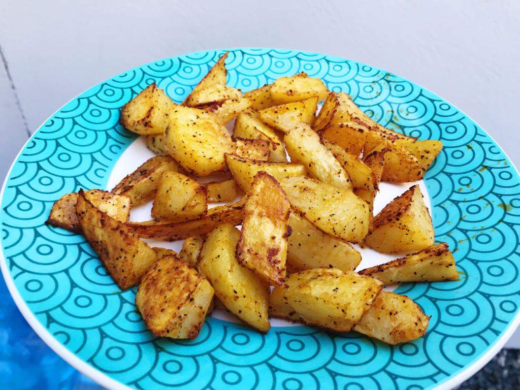 Batata crocante assada no forno