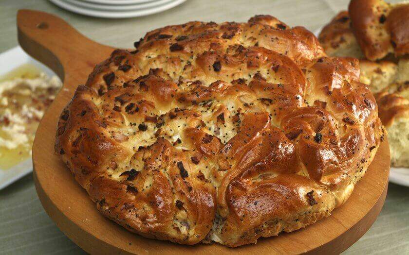 Receita de pão de cebola