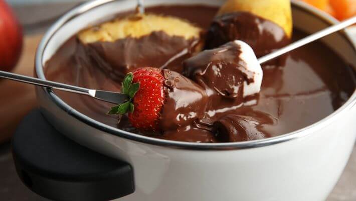 Receita de fondue de chocolate tradicional