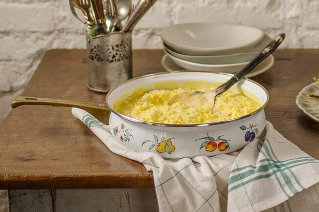 Risoto de queijo na panela de pressão