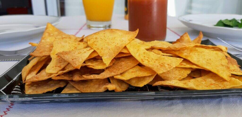 Nachos feito em casa na airfryer (doritos)