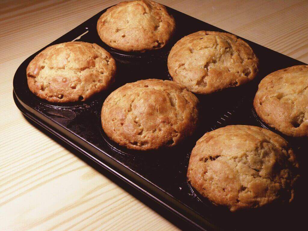 Receita de muffin de banana com aveia