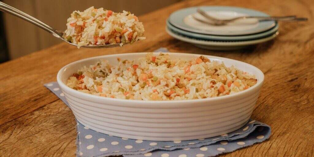 Arroz à grega na Air Fryer