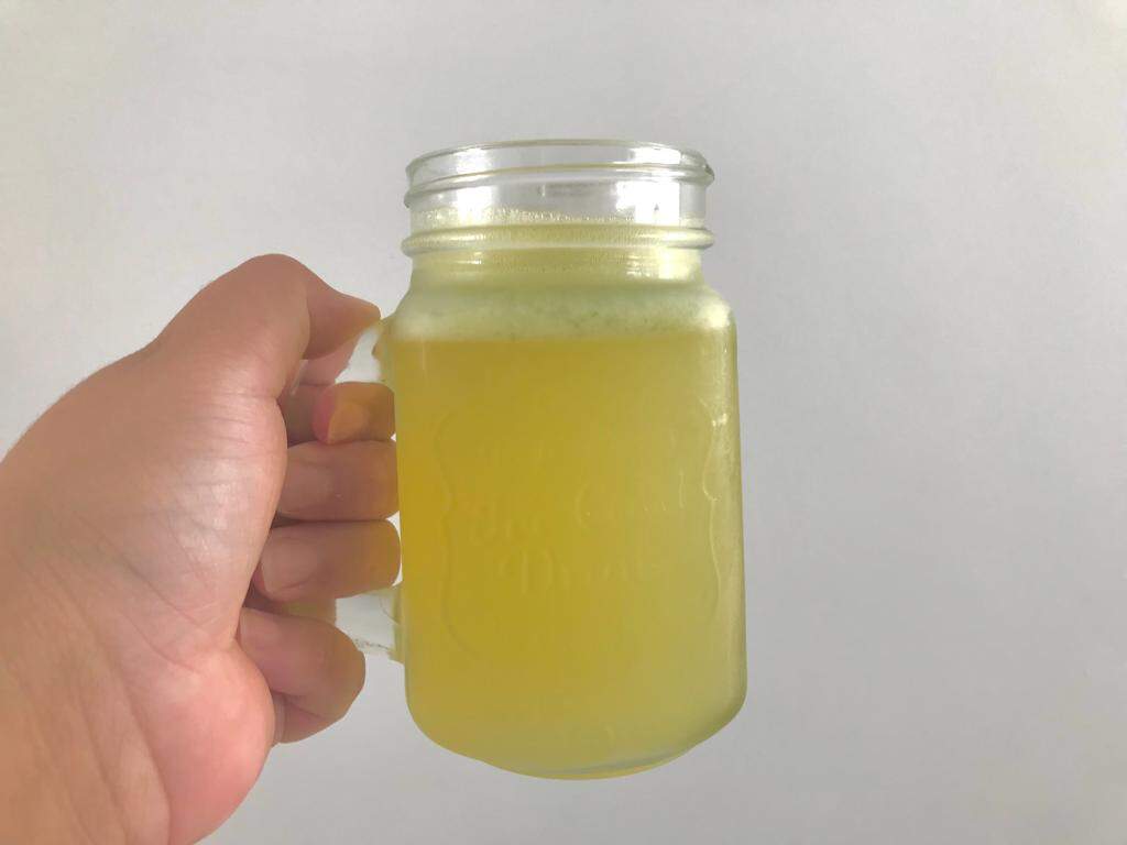 Suco de maracujá, laranja e hortelã