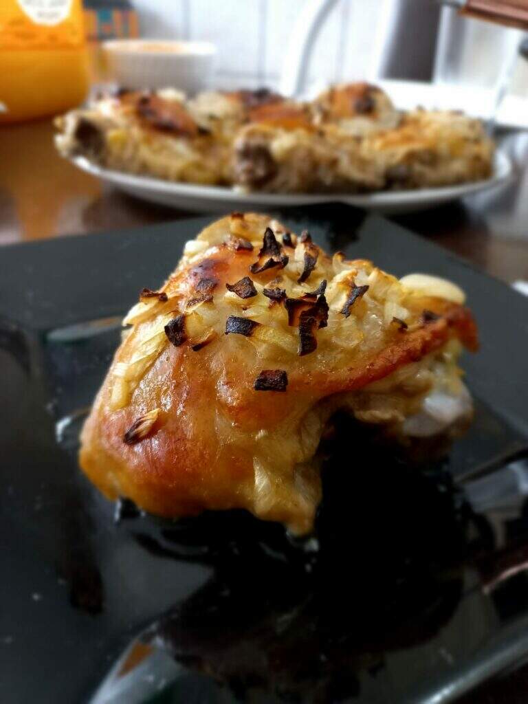 Frango temperado no forno