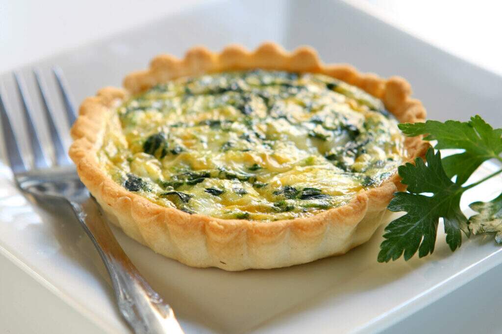 Quiche de talos de espinafre