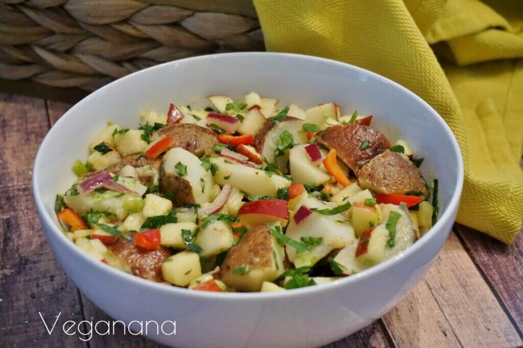 salada rústica de batata com mostarda