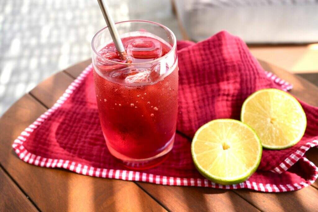 Soda italiana de frutas vermelhas
