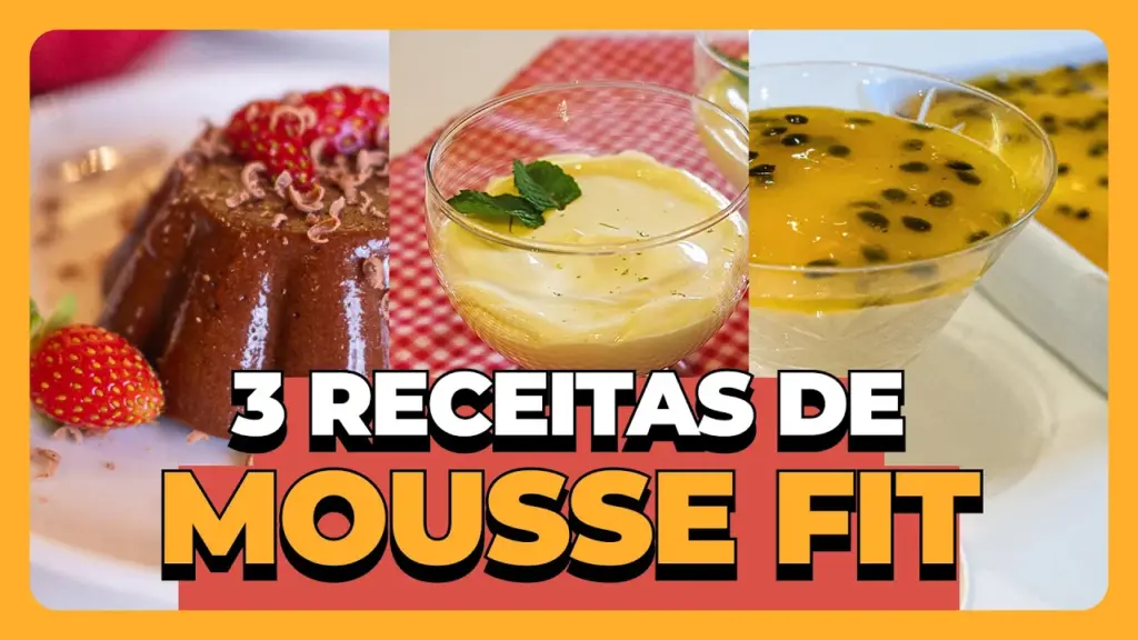 03 opções de Mousse FIT sem açúcar para sua dieta