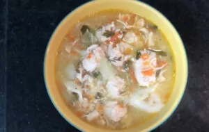 sopa de frango e legumes fácil
