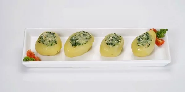 Receita de batata recheada com folhas de nabo