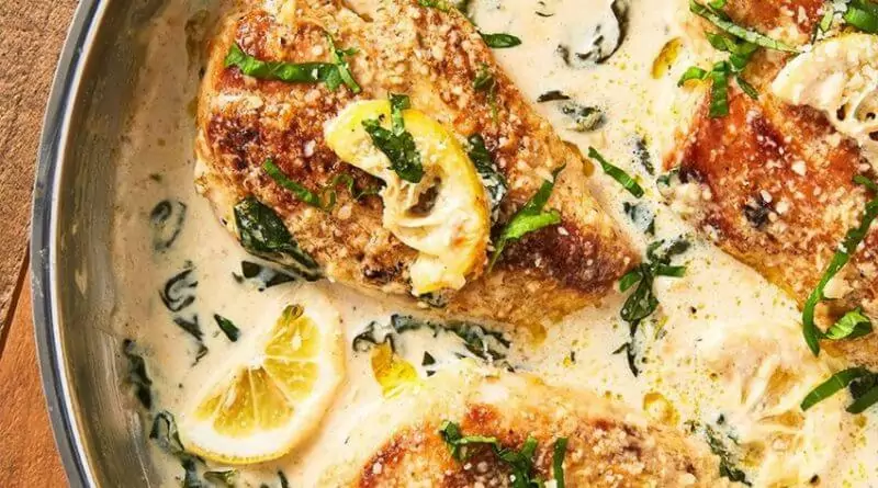 Frango cremoso ao limĂ£o