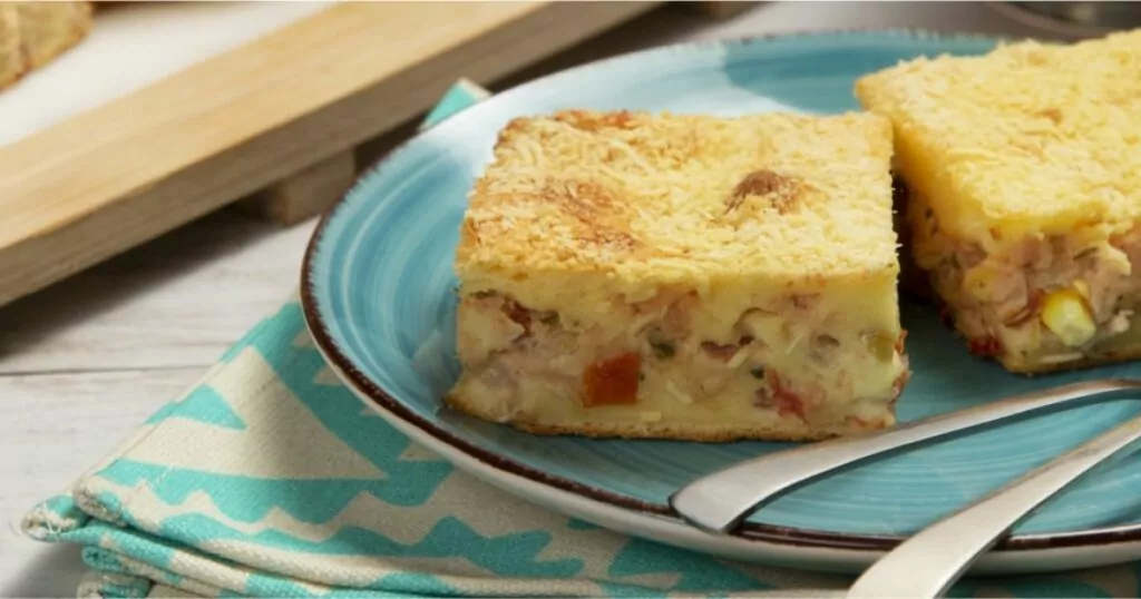 Torta de frango de liquidificador